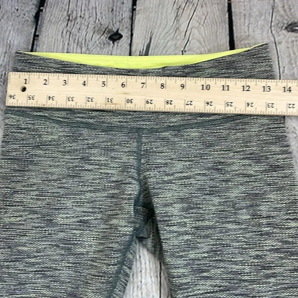 Lululemon Wunder Under Crop 6 Diamond Jacquard Space Dye Slate Clarity Yellow